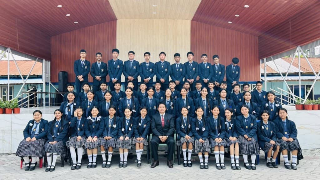 Secondary students in school uniform